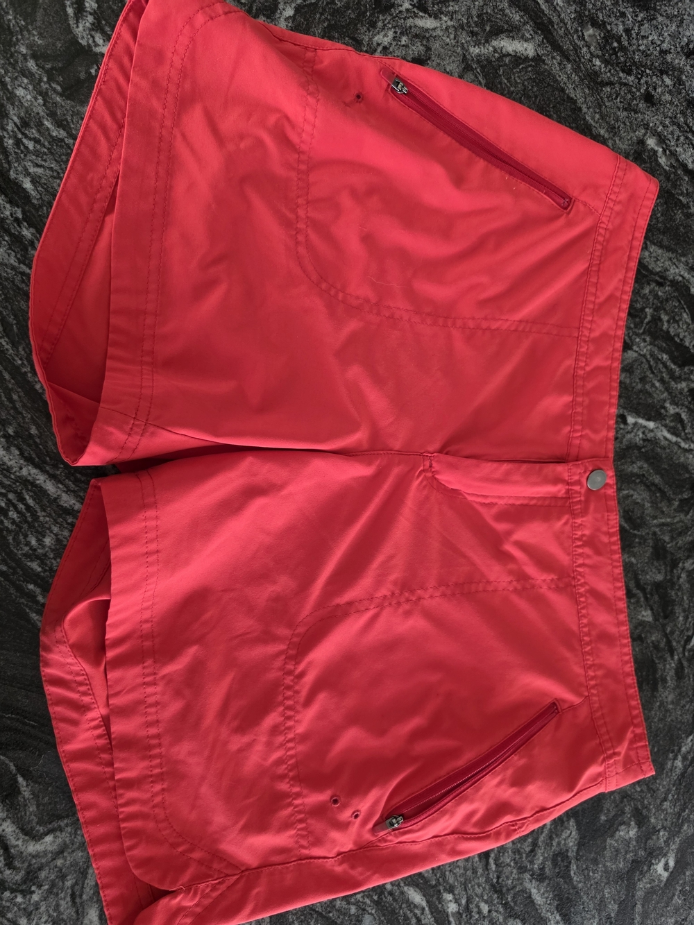 Title Nine Bright Red Athletic Shorts with Zip Pockets